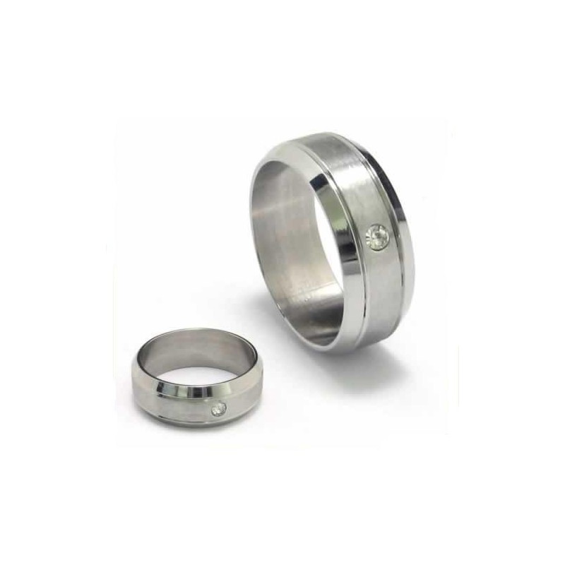 8 Mm Diamantový Unisex Titánový Prsteň 8 Mm Diamantový Unisex Titánový Prsteň