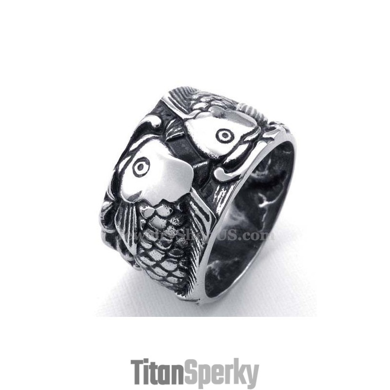 Titánový Prsteň S Rybou Titánový Prsteň S Rybou