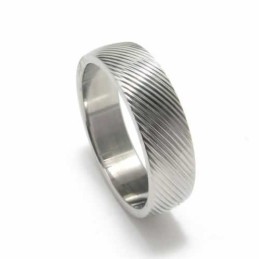 Titánový Prsteň S Krížovým Zrnom 6 Mm