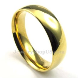 6 Mm Zlatý Titánový Okrúhly Prsteň