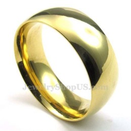 8 Mm Zlatý Titánový Okrúhly Prsteň