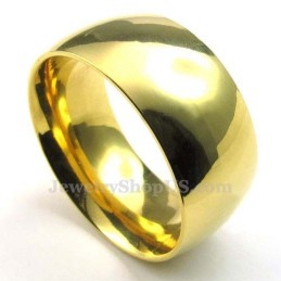 10 Mm Zlatý Titánový Okrúhly Prsteň
