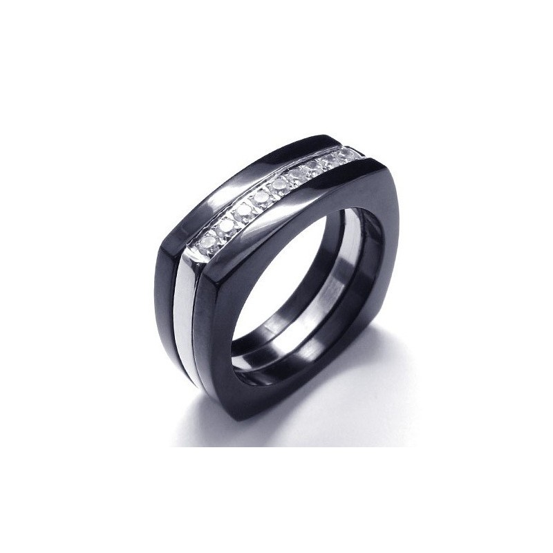 8 Mm Diamantový Unisex Titánový Prsteň 8 Mm Diamantový Unisex Titánový Prsteň