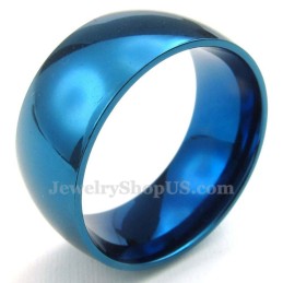 10 Mm Titánový Okrúhly Modrý Prsteň