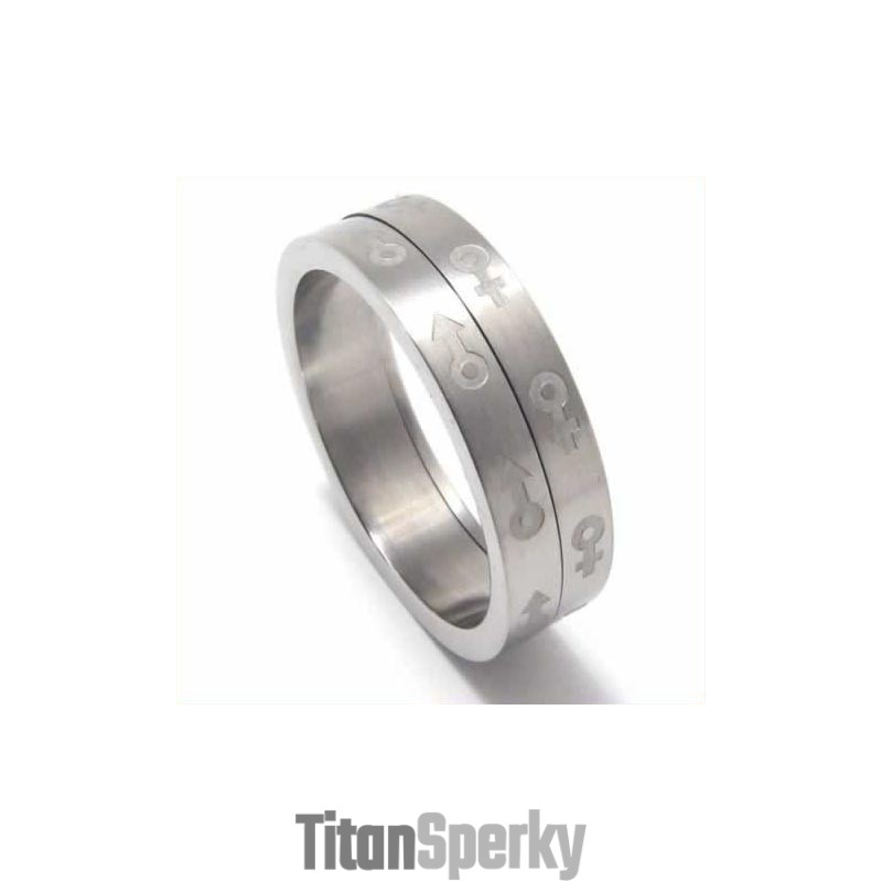 Titánový Prsteň Sex Symbol 6 Mm Titánový Prsteň Sex Symbol 6 Mm