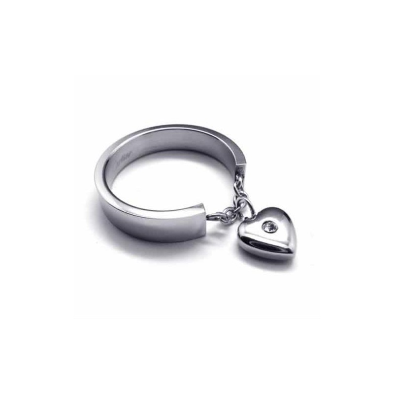 Titánový Prsteň S Diamantmi A Srdiečkom 5 Mm
