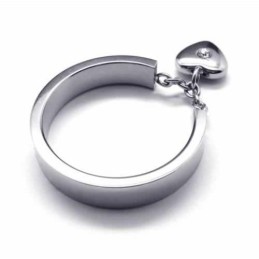 Titánový Prsteň S Diamantmi A Srdiečkom 5 Mm