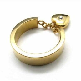 Zlatý Prsteň S Diamantmi A Srdiečkom 5 Mm, Titánový 18K