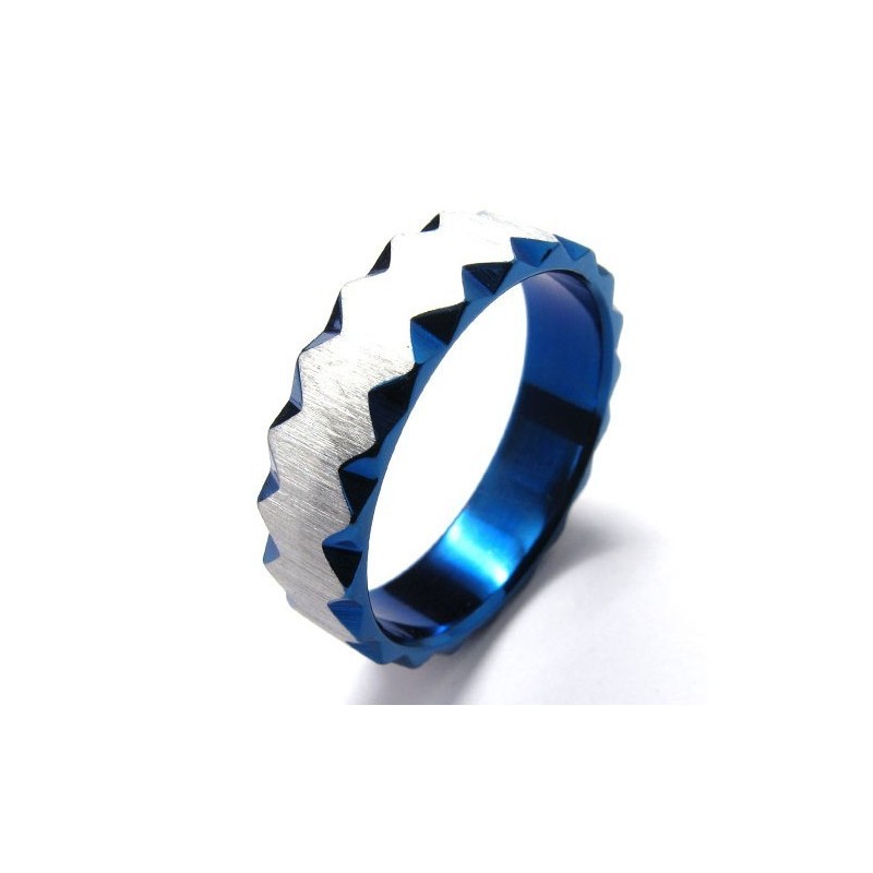 6 Mm Unisex Modrý Titánový Prsteň 6 Mm Unisex Modrý Titánový Prsteň