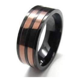 8 Mm Titánový Prsteň S Dvoma Kruhmi V Tvare Dvora