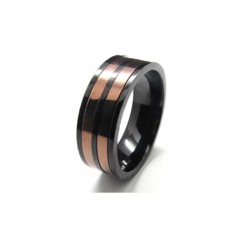 8 Mm Titánový Prsteň S Dvoma Kruhmi V Tvare Dvora