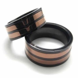 8 Mm Titánový Prsteň S Dvoma Kruhmi V Tvare Dvora