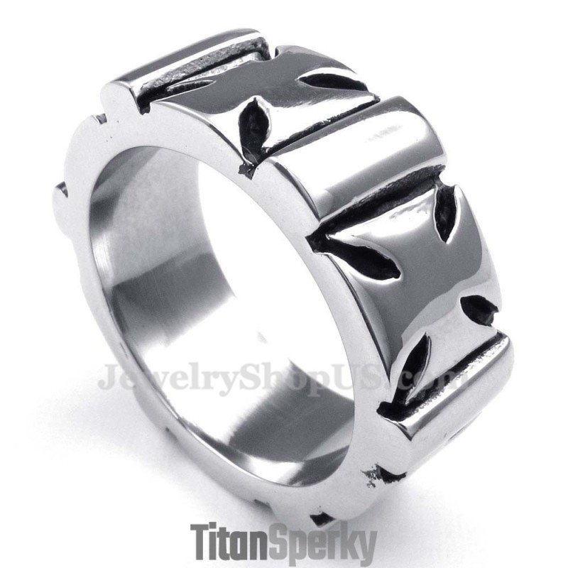 Titánový Krížový Prsteň