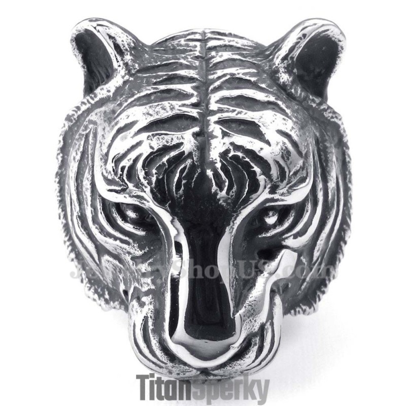 Titánový Prsteň S Hlavou Tigra