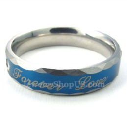 Pánsky Titánový Prsteň Forever Love Blue