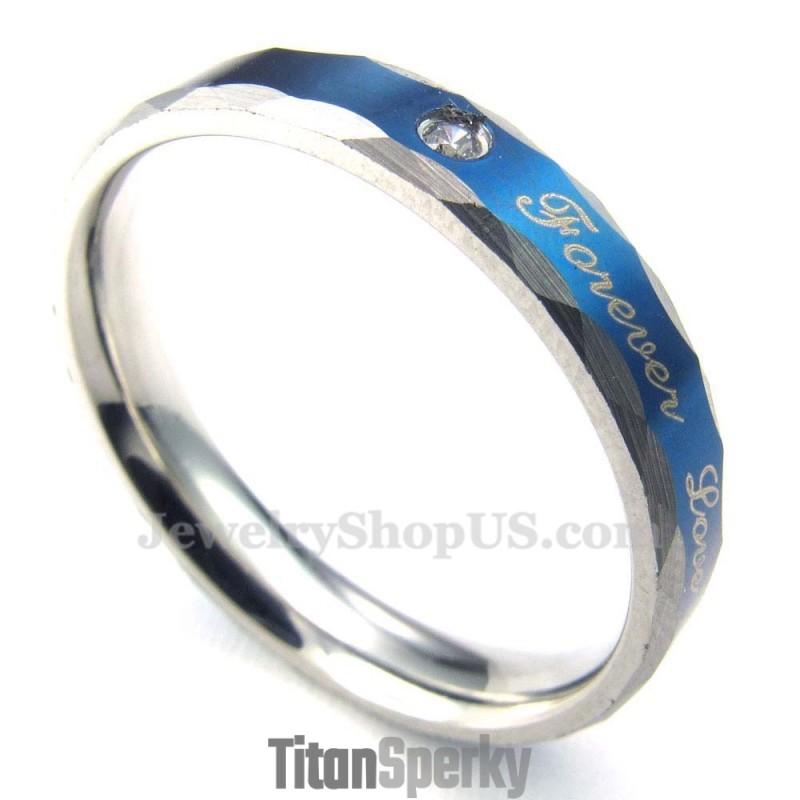Titánový Prsteň Pre Páry Forever Love Blue (Dámsky) Titánový Prsteň Pre Páry Forever Love Blue (Dámsky)