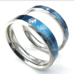 Titánový Prsteň Pre Páry Forever Love Blue (Dámsky)