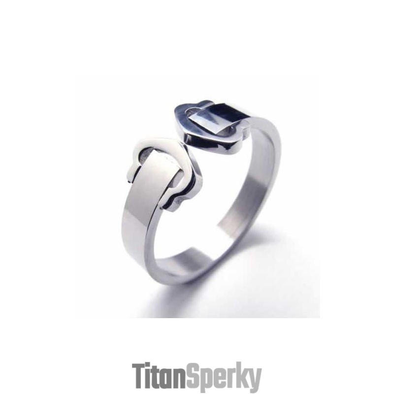 Titánový Prsteň Srdce Spojené So Srdcom 8 Mm