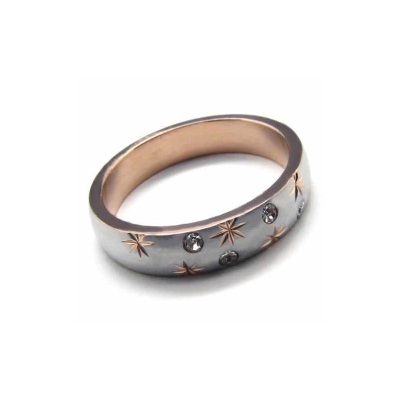 Prsteň S Diamantmi, Titánovou A Zlatou Intarziou, 4 Mm Prsteň S Diamantmi, Titánovou A Zlatou Intarziou, 4 Mm