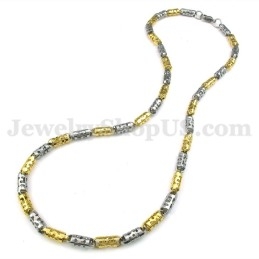 Nádherný Zlatý Pánsky Titánový Náhrdelník S Retiazkou