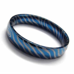 Dámsky Modrý Titánový Prsteň 4 Mm