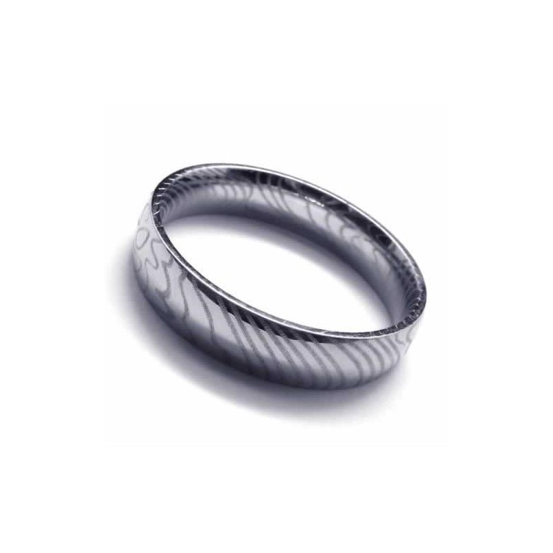 Dámsky Strieborný Titánový Prsteň 4 Mm Dámsky Strieborný Titánový Prsteň 4 Mm