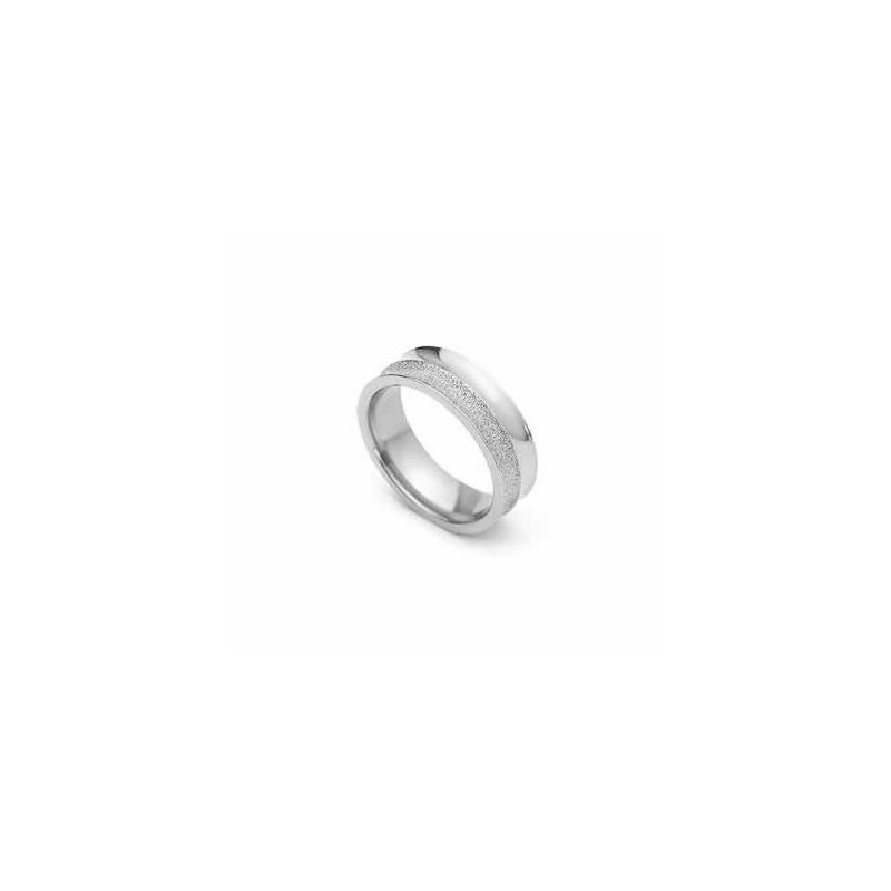 Prsteň Z Brúseného Titánu A Striebra S Priemerom 6 Mm Prsteň Z Brúseného Titánu A Striebra S Priemerom 6 Mm