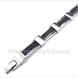 Pánsky Titánový Gumený Náramok S Gréckym Meandrovým Vzorom