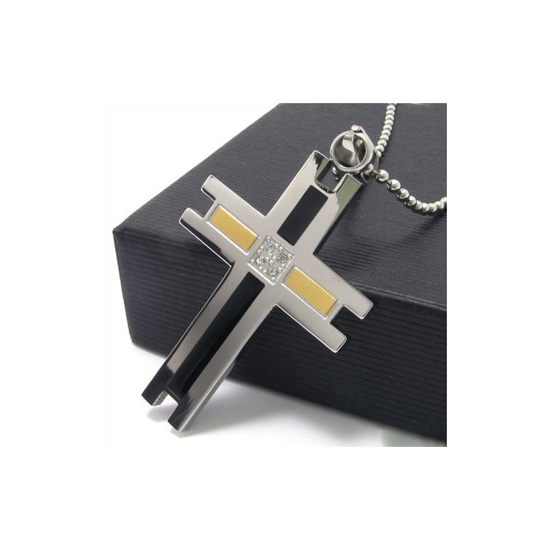 Pánsky Titánový Prívesok S Krížom V Novom Štýle