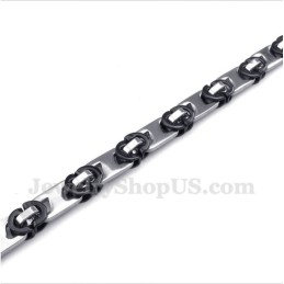 Pánsky Titánový Okrúhly Náramok V Čiernej Farbe