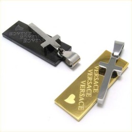 Prívesok S Čiernym Titánovým Krížom A Srdiečkom