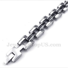 Pánsky Titánový Čierny Náramok