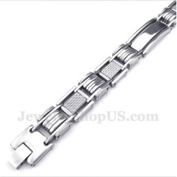 Pánsky Titánovo-Biely Náramok Z Uhlíkových Vlákien