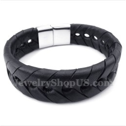 Pánsky Titánový Kožený Náramok