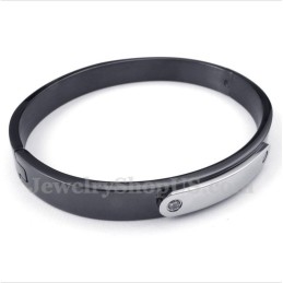 Pánsky Titánový Čierny Náramok