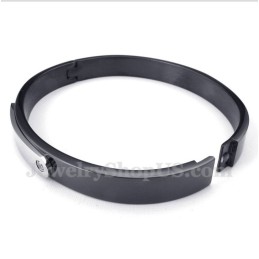 Pánsky Titánový Čierny Náramok