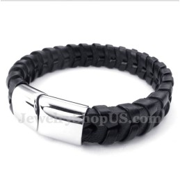 Pánsky Kožený Titánový Náramok