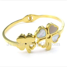 Pánsky Titánový Zlatý Náramok S Ďatelinou