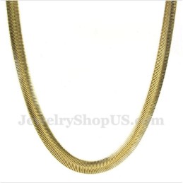 Pánsky 20-Palcový Titánovo-Zlatý Náhrdelník S Hadom