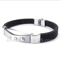 Pánsky Titánový Diamantový Kaučukový Náramok