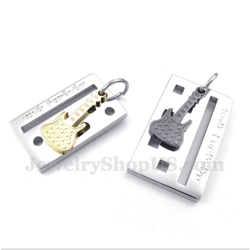 Titánový Prívesok Na Gitaru Pre Pár S Retiazkou Zadarmo (Jeden Pár)