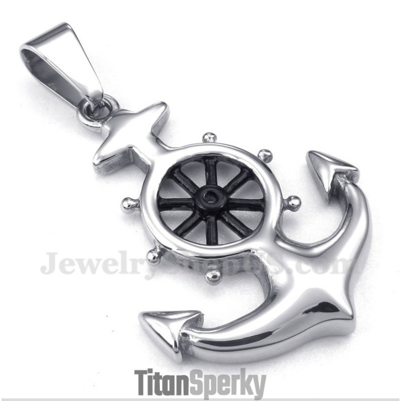 Pánsky Titánový Prívesok S Kormidlom A Retiazkou Zadarmo