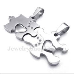 Titánový Prívesok Pre Pár S Retiazkou Zadarmo V Tvare Puzzle (Jeden Pár)