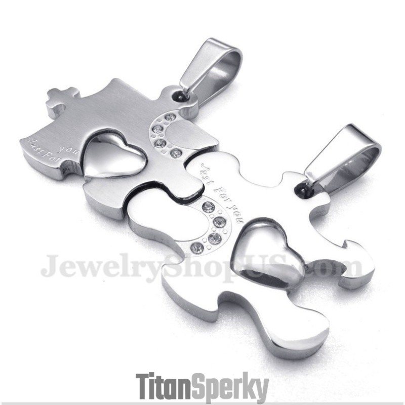 Titánový Prívesok Pre Pár S Retiazkou Zadarmo V Tvare Puzzle (Jeden Pár) Titánový Prívesok Pre Pár S Retiazkou Zadarmo V Tvare Puzzle (Jeden Pár)