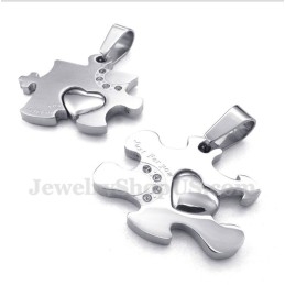 Titánový Prívesok Pre Pár S Retiazkou Zadarmo V Tvare Puzzle (Jeden Pár)