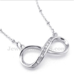 Pánsky Titánový Diamantový Náhrdelník So Symbolom Nekonečna