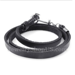 Pánsky Titánový Kožený Náramok