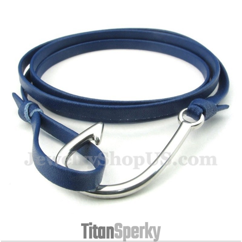 Pánsky Titánový Kožený Náramok