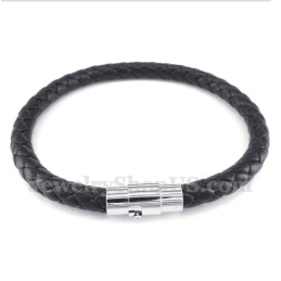 Pánsky Čierny Kožený Náramok