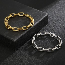 Rockový Hip-Hopový Štvorcový Titánový Náramok Pre Mužov